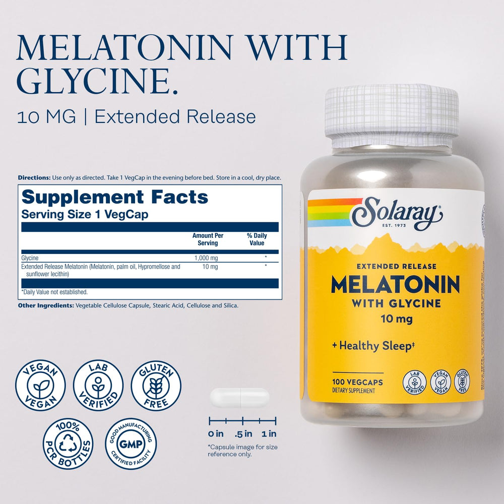 SOLARAY Melatonin Extended Release label