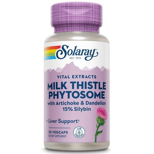Hero image: SOLARAY Milk Thistle Phytosome with Artichoke, Dandelion and Ginger