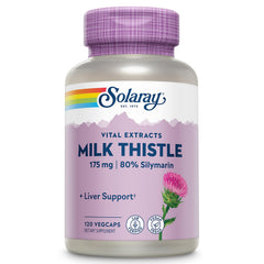 SOLARAY Milk Thistle Seed Extract bottle label