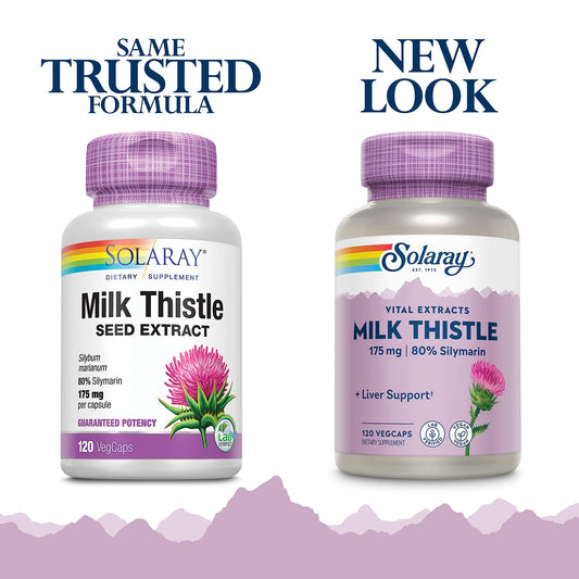 Close-up of Milk Thistle seed extract capsules
