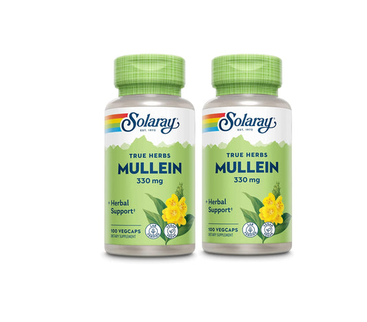 SOLARAY Mullein Leaf 330mg bottle - front view