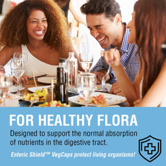 Enteric coating on probiotic capsules