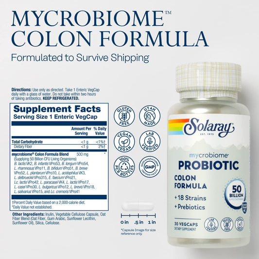Enteric-coated probiotic capsules close-up