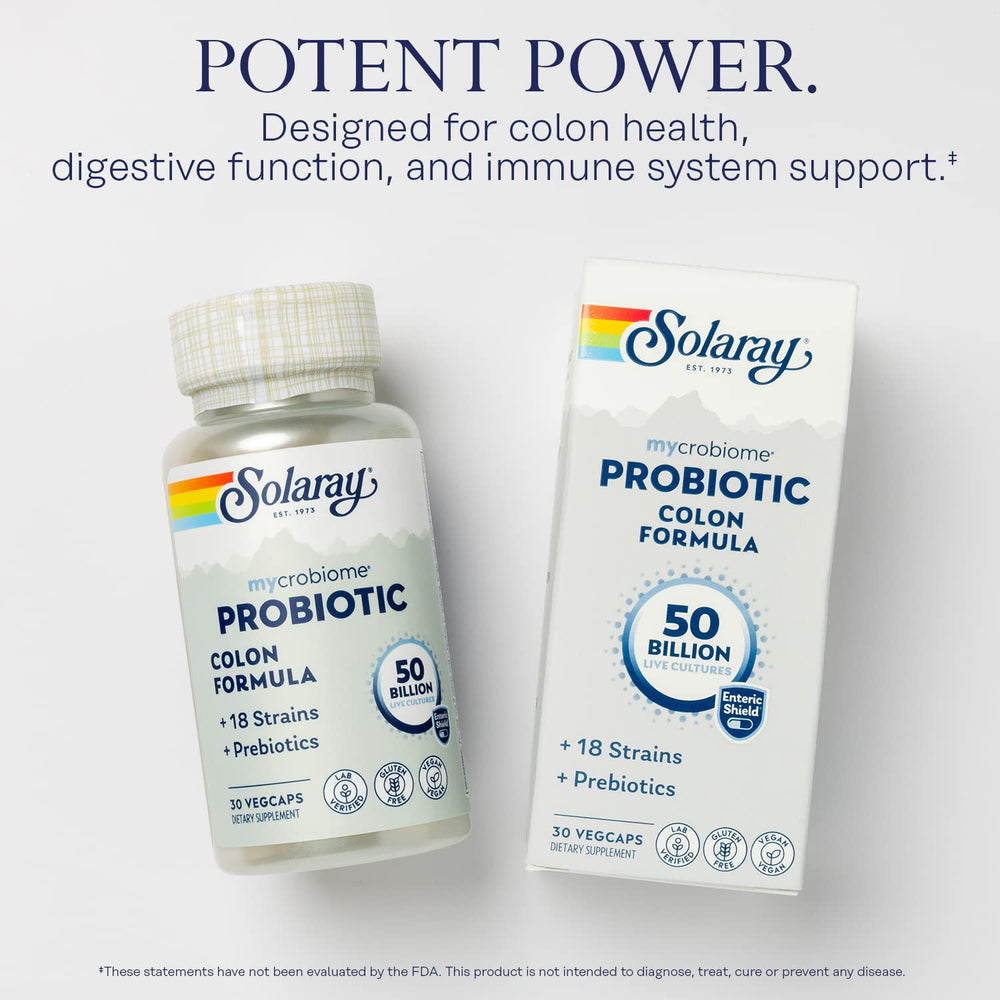 Label displaying 50 Billion CFU and 18 probiotic strains