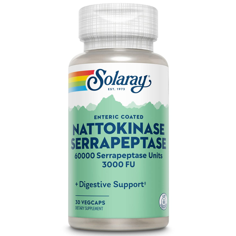 SOLARAY Nattokinase Serrapeptase enteric-coated capsules