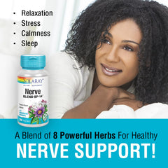 SOLARAY Nerve Blend SP-14 box and bottle with serving info