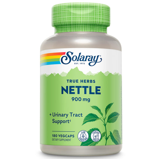 SOLARAY Nettle Leaf 450mg bottle on white background with label