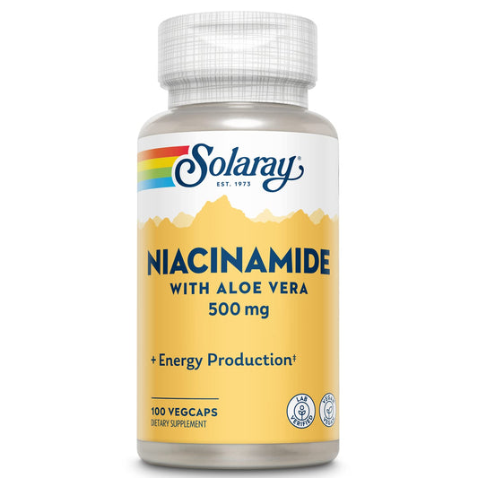SOLARAY Niacinamide 500 mg bottle front view