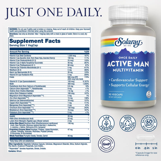 Close-up of Active Man Multivitamin VegCaps