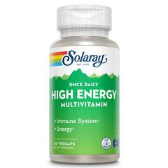 SOLARAY Once Daily High Energy Multivitamin bottle and capsules