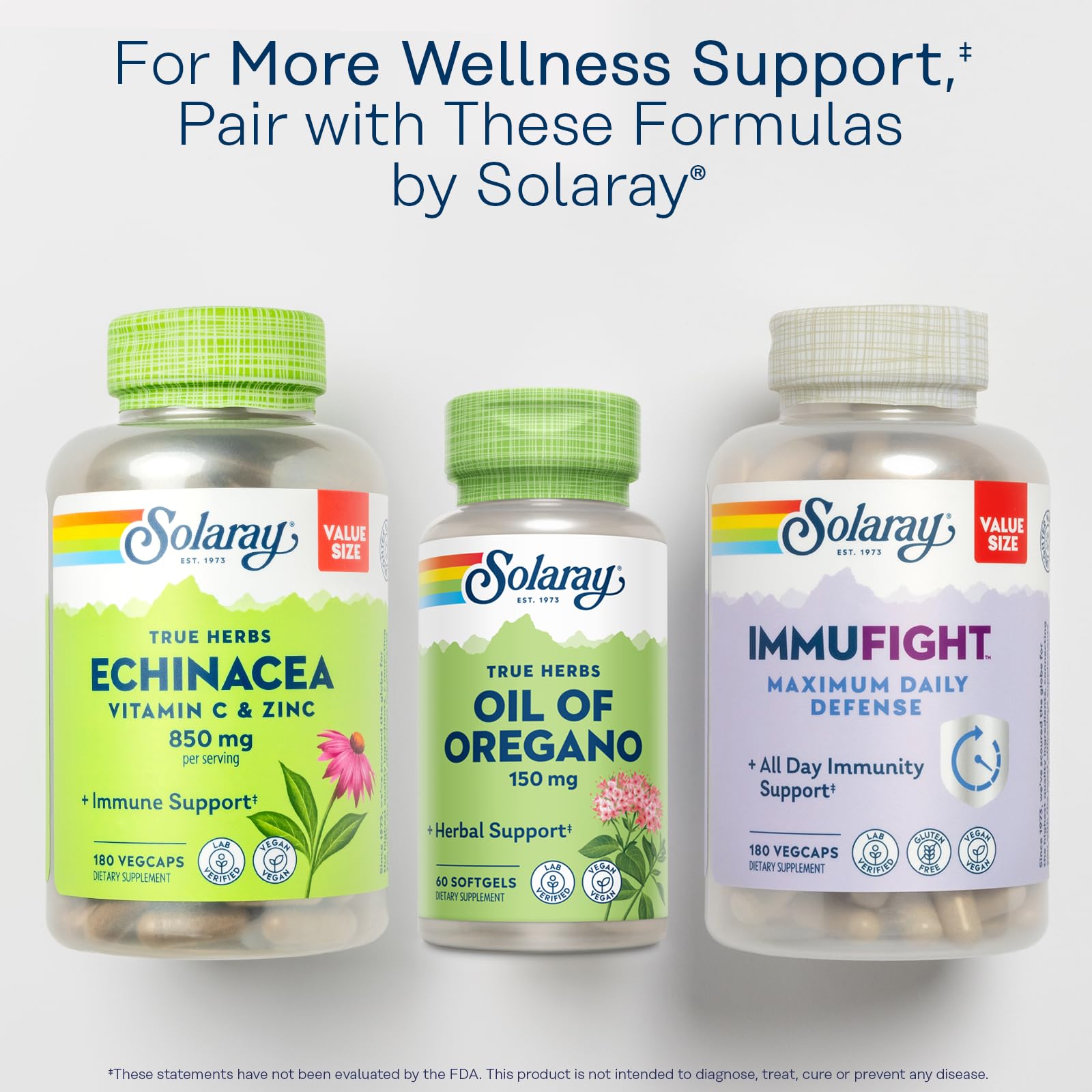 Bottle displays 60 servings and 60 softgels