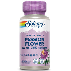 SOLARAY Passion Flower Extract 250 mg bottle, 60 count