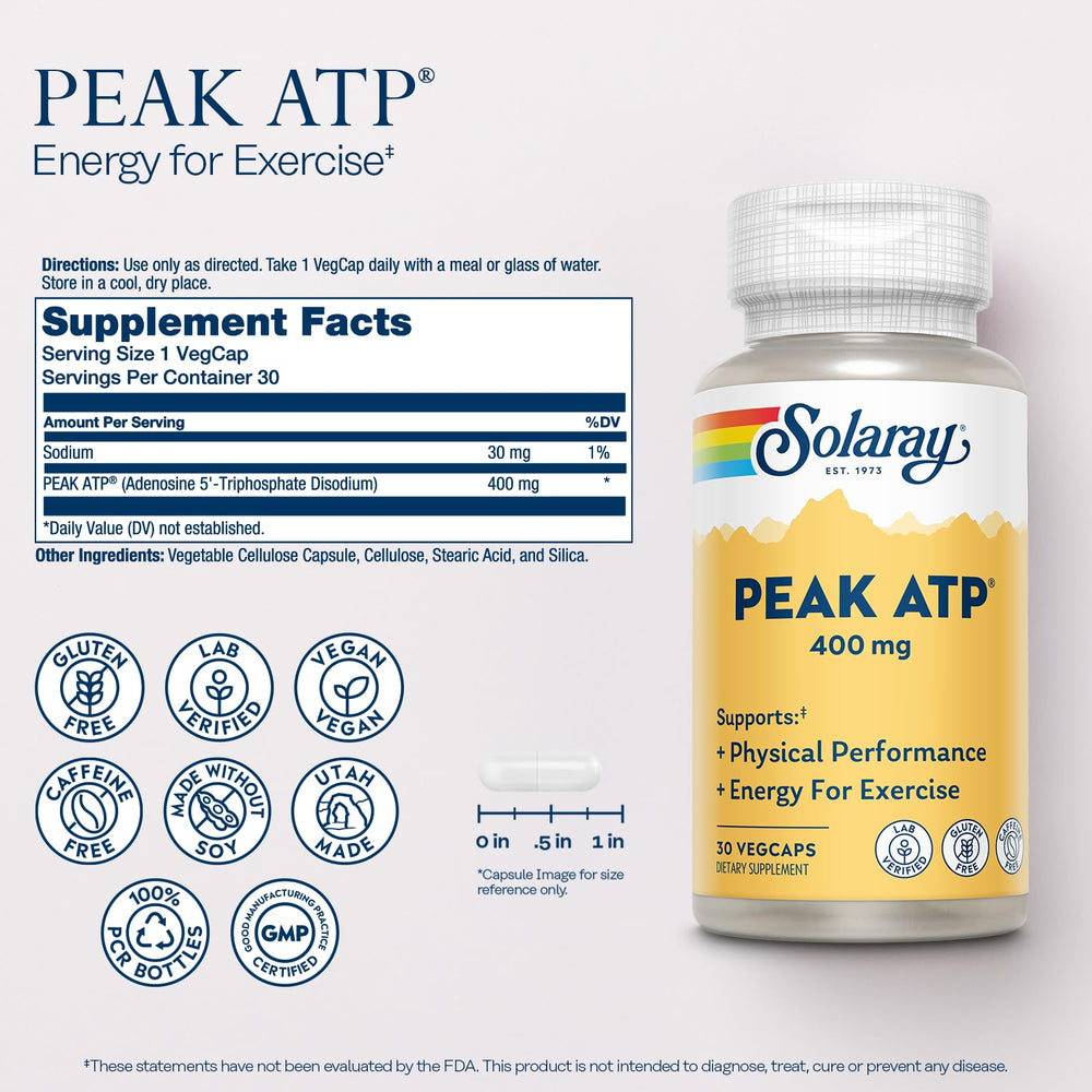 SOLARAY Peak ATP 400 mg bottle image