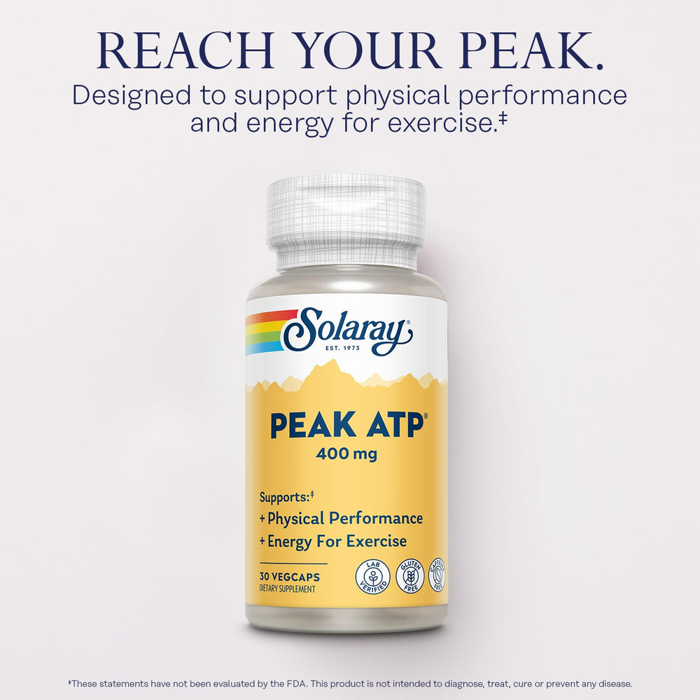 SOLARAY Peak ATP 400 mg label