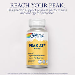 SOLARAY Peak ATP 400 mg label