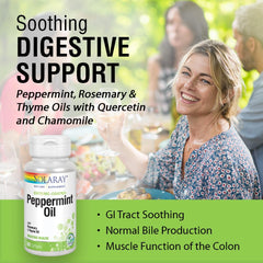 Label of Solaray Peppermint Oil Enteric Coated product