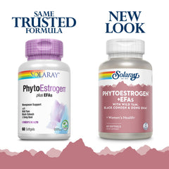 SOLARAY PhytoEstrogen Plus EFAs bottle with supplements facts and ingredients