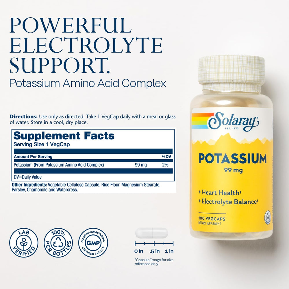 Graphic illustrating potassium as an essential electrolyte for heart health