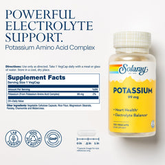 Graphic illustrating potassium as an essential electrolyte for heart health