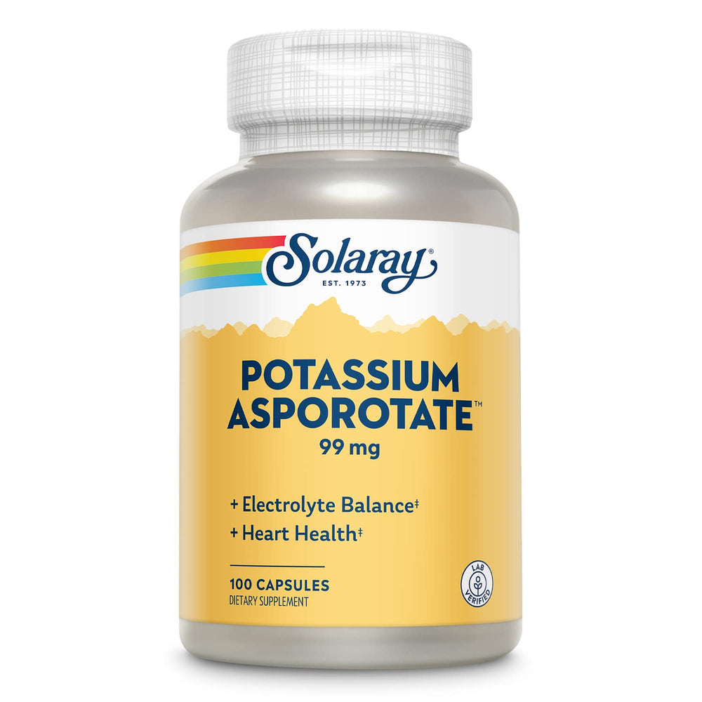 Solaray Potassium Asporotate Chelated Supplement bottle with label