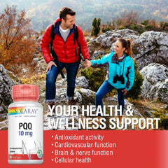 Close up of SOLARAY PQQ 10 mg capsules
