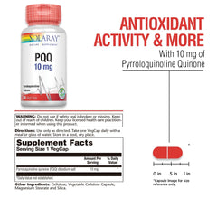 GMP certified facility logo for SOLARAY PQQ 10 mg