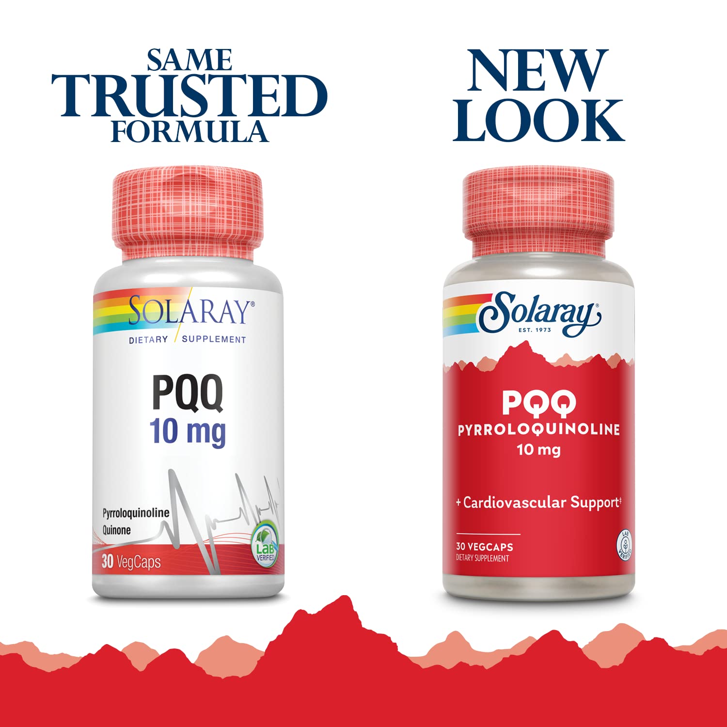 Eco-friendly PCR bottle packaging for SOLARAY PQQ 10 mg