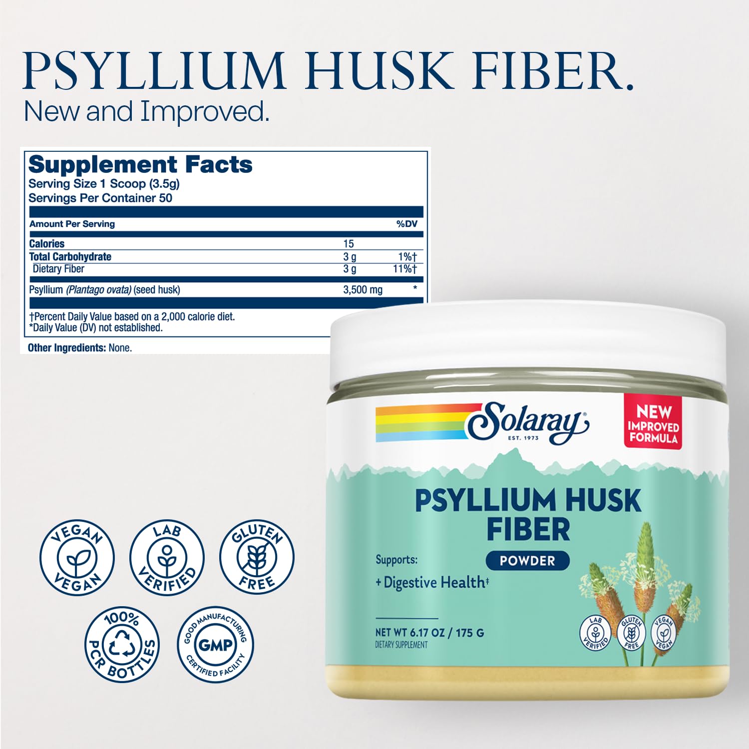 Ingredient list for SOLARAY Psyllium Husk Powder