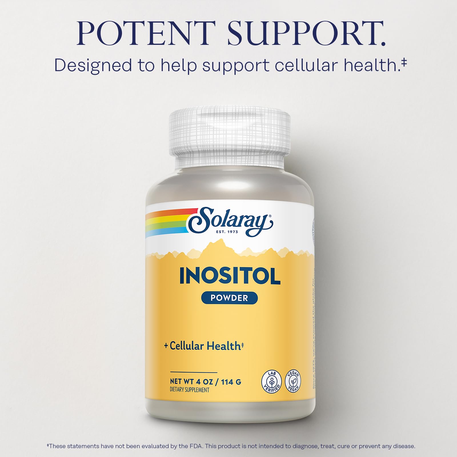 Inositol powder being stirred into water