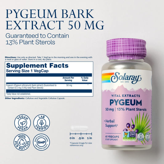 Pygeum Bark Extract 50mg capsules