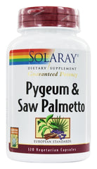 Solaray Pygeum & Saw Palmetto bottle front for daily wellness support