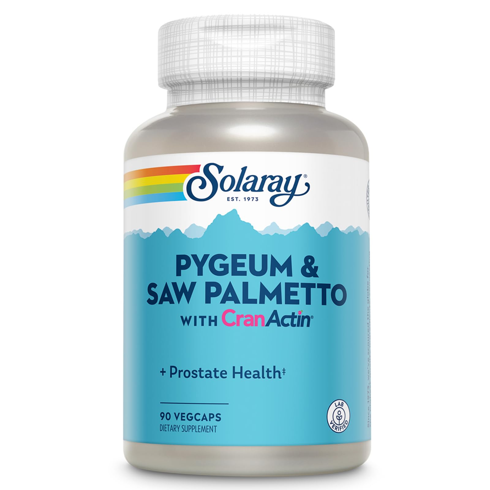 Solaray Pygeum and Saw Palmetto with Cranactin 90-count bottle