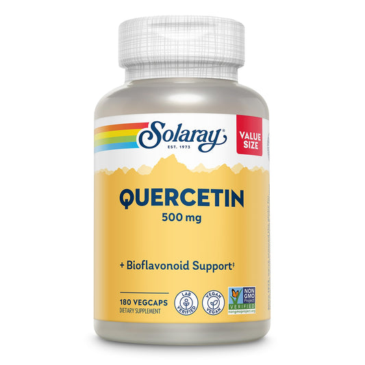 SOLARAY Quercetin 500mg capsules front view bottle