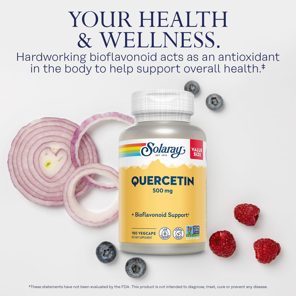 Quercetin 500mg ingredient panel