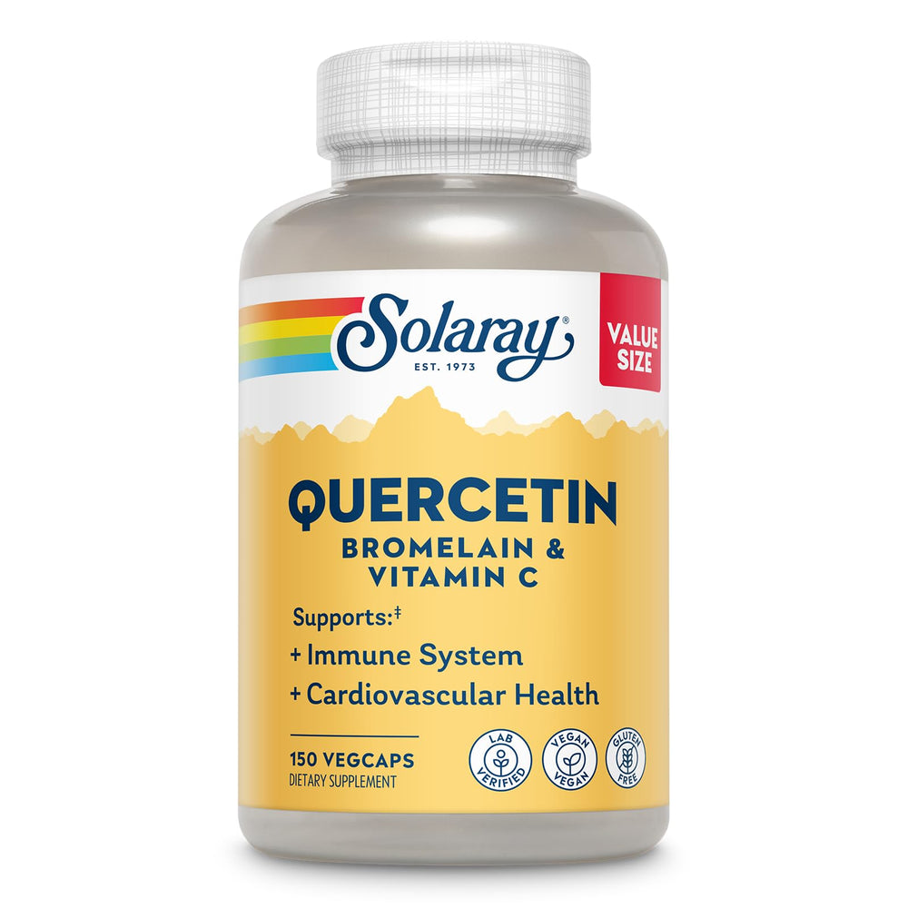 SOLARAY Quercetin Bromelain Vitamin C bottle label