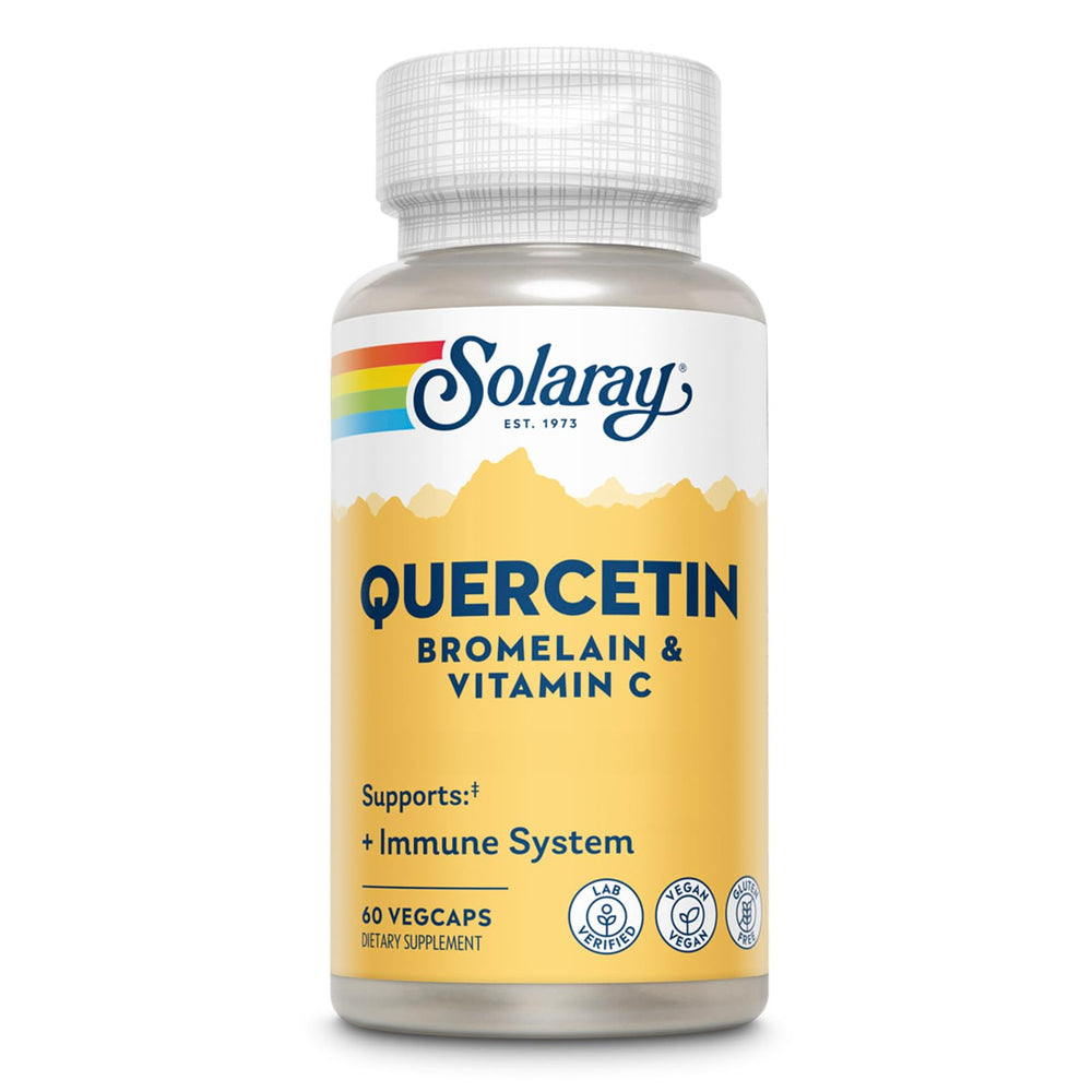Solaray Quercetin with Bromelain and Vitamin C immune support bottle hero image