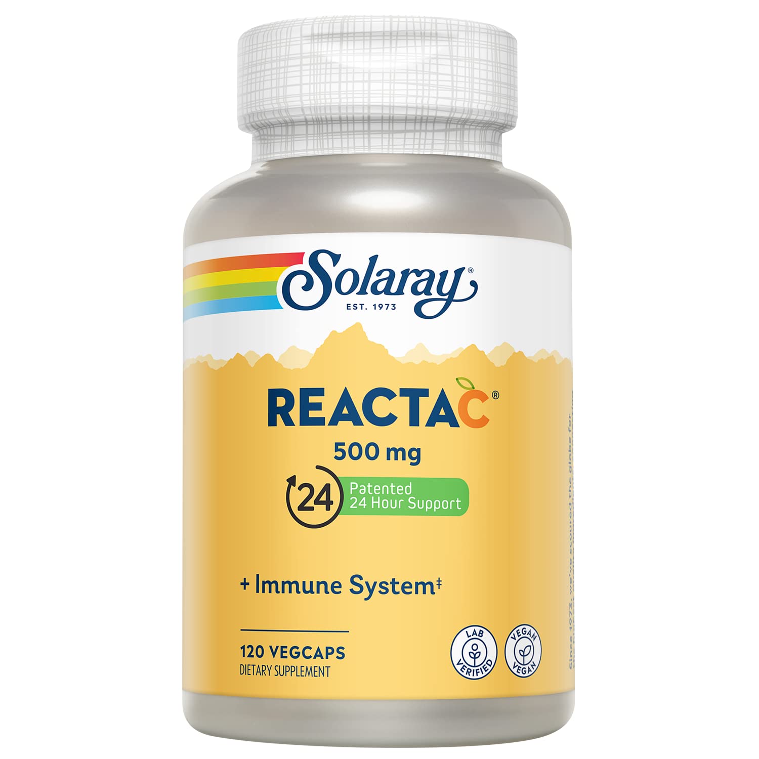 SOLARAY Reacta-C bottle with 500mg Vitamin C