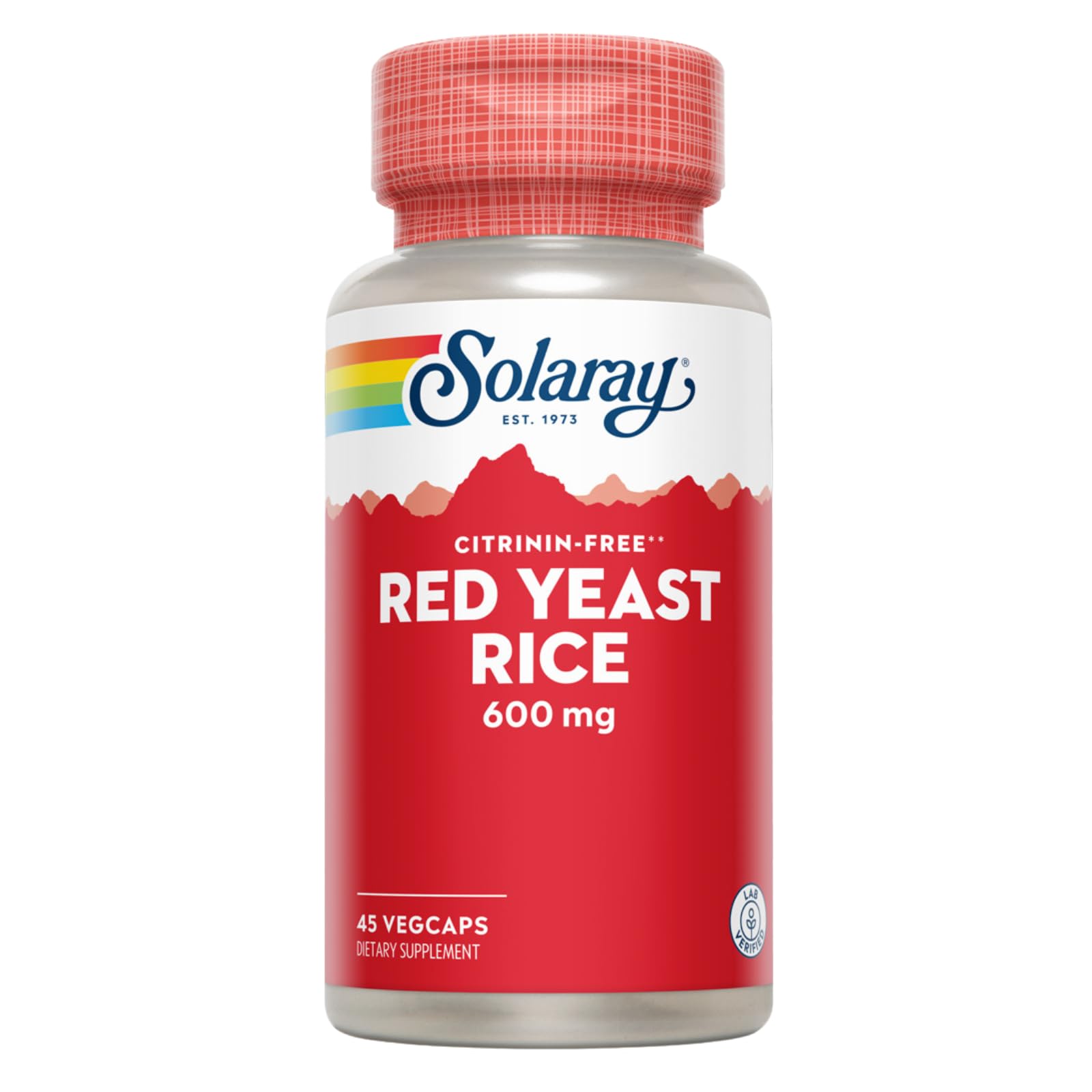 SOLARAY Red Yeast Rice 600 mg bottle front view