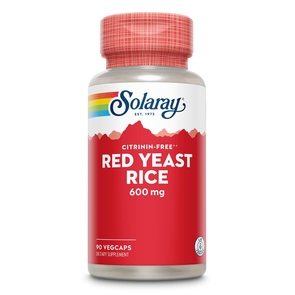 SOLARAY Red Yeast Rice bottle with 90 servings