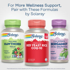 60-day money-back guarantee seal on Solaray Red Yeast Rice CoQ10 bottle