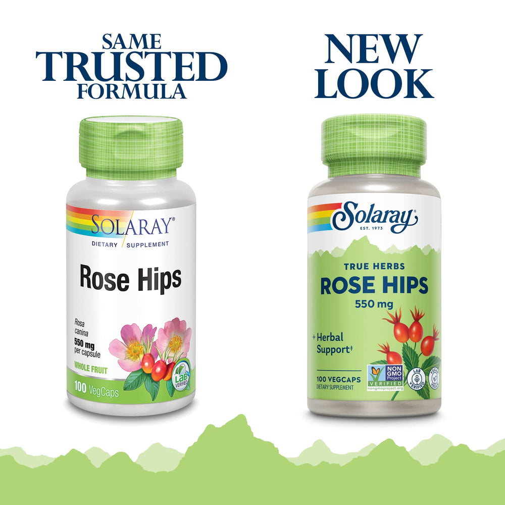 Vitamin C and bioflavonoids illustration for Solaray Rose Hips