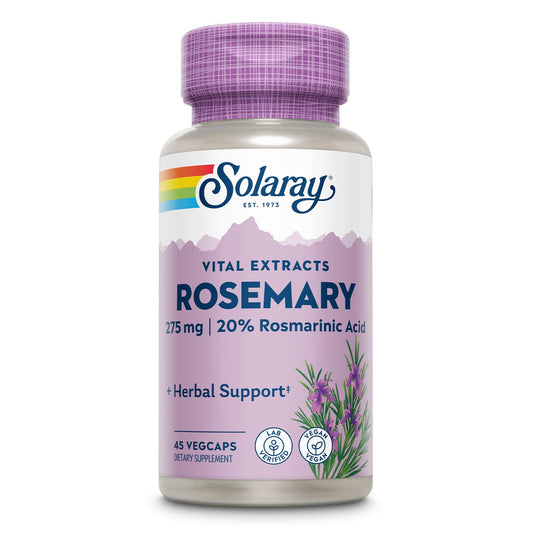 SOLARAY Rosemary Leaf Extract 275 mg Veg Cap bottle - 45-count (plastic bottle)