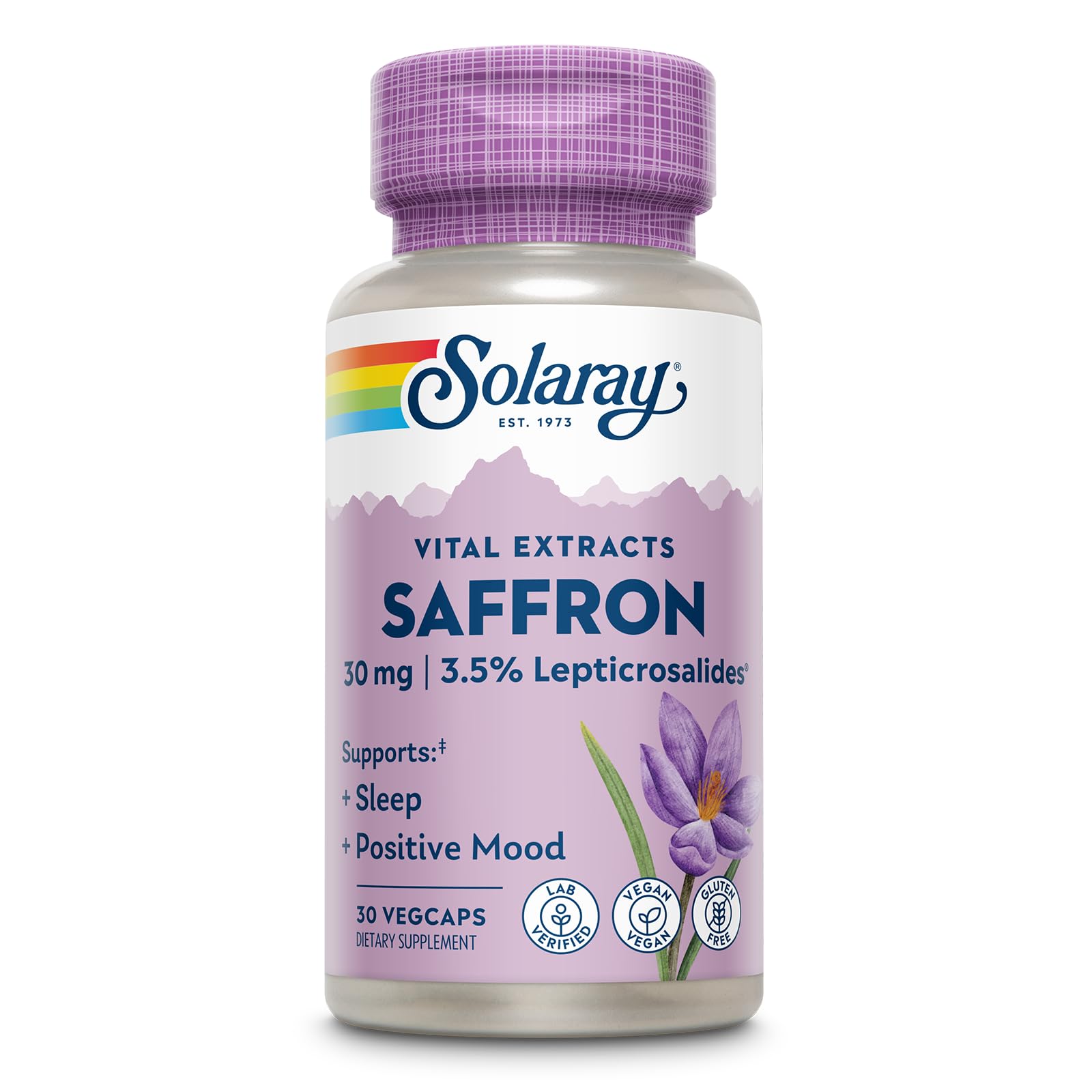 SOLARAY Saffron Extract bottle with label