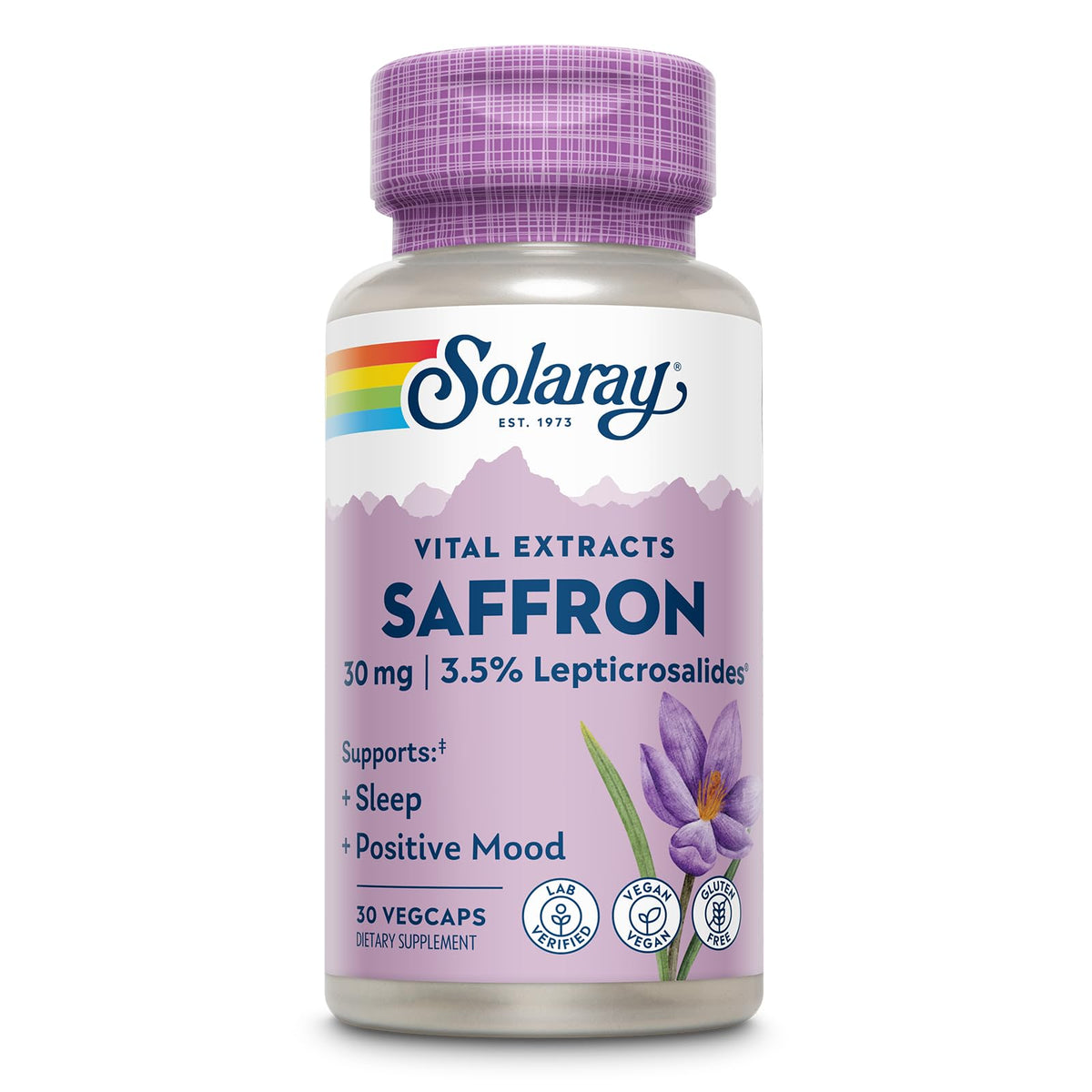 SOLARAY Saffron Extract bottle with label