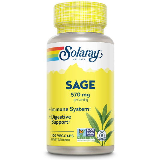 SOLARAY Sage Leaf 570mg bottle front view