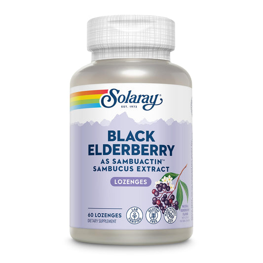 Solaray SambuActin Elderberry Extract 60 Lozenges bottle