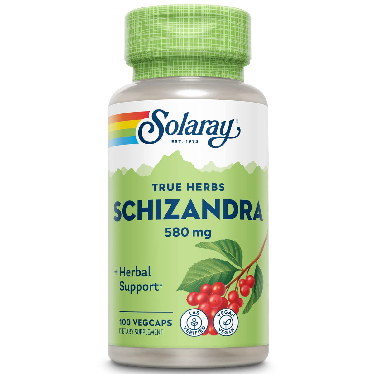 SOLARAY Schizandra 580 mg bottle – front view