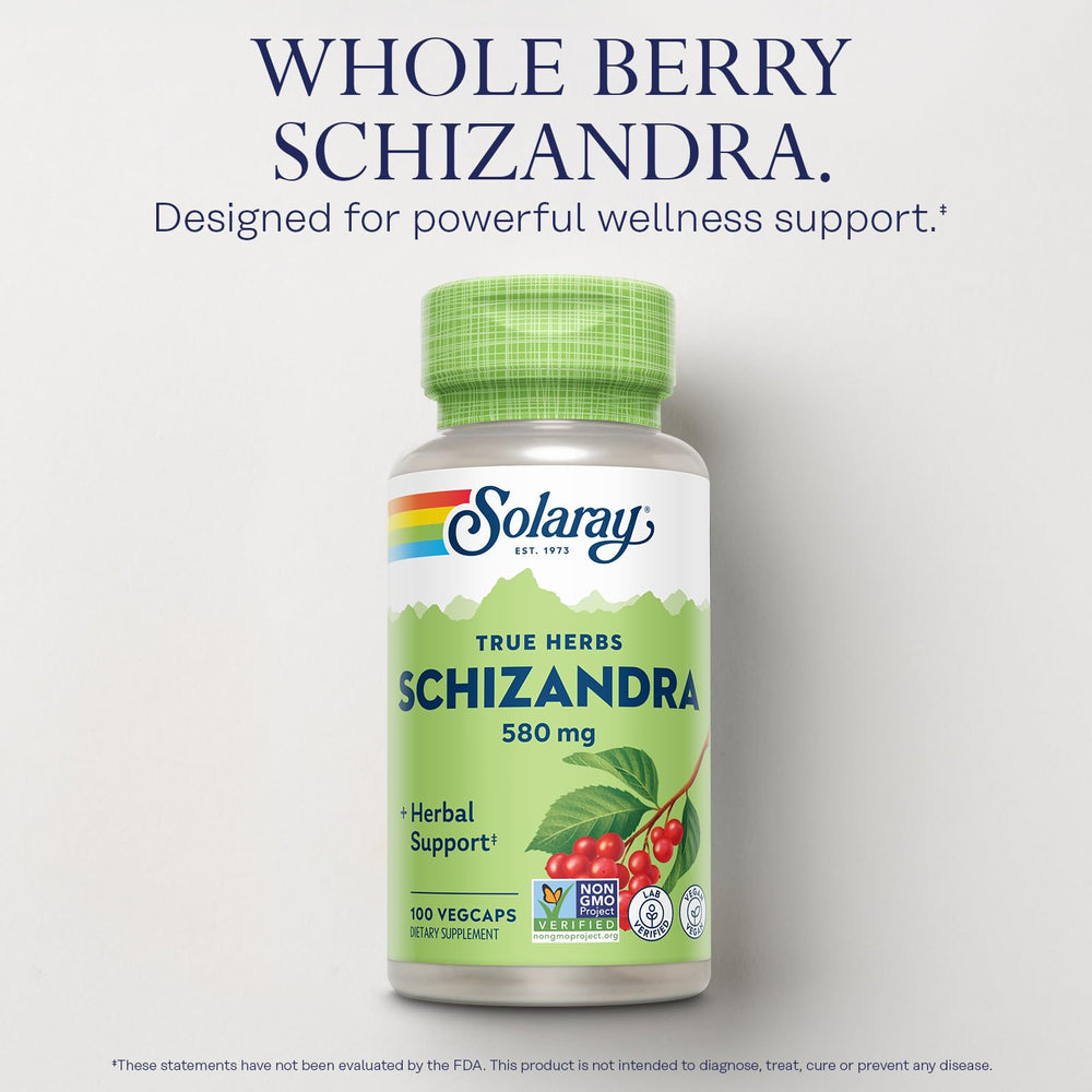 Vegan symbol on SOLARAY Schizandra label