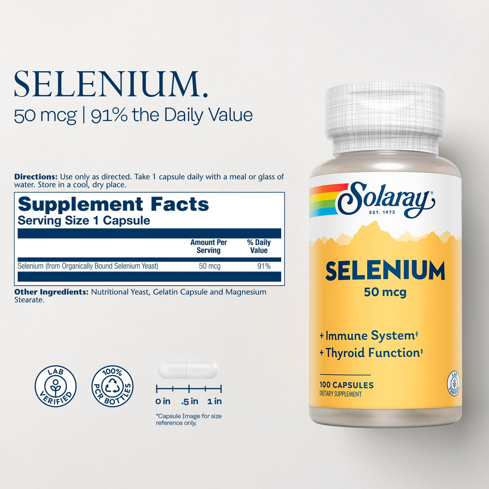 Solaray Selenium 50 mcg capsules