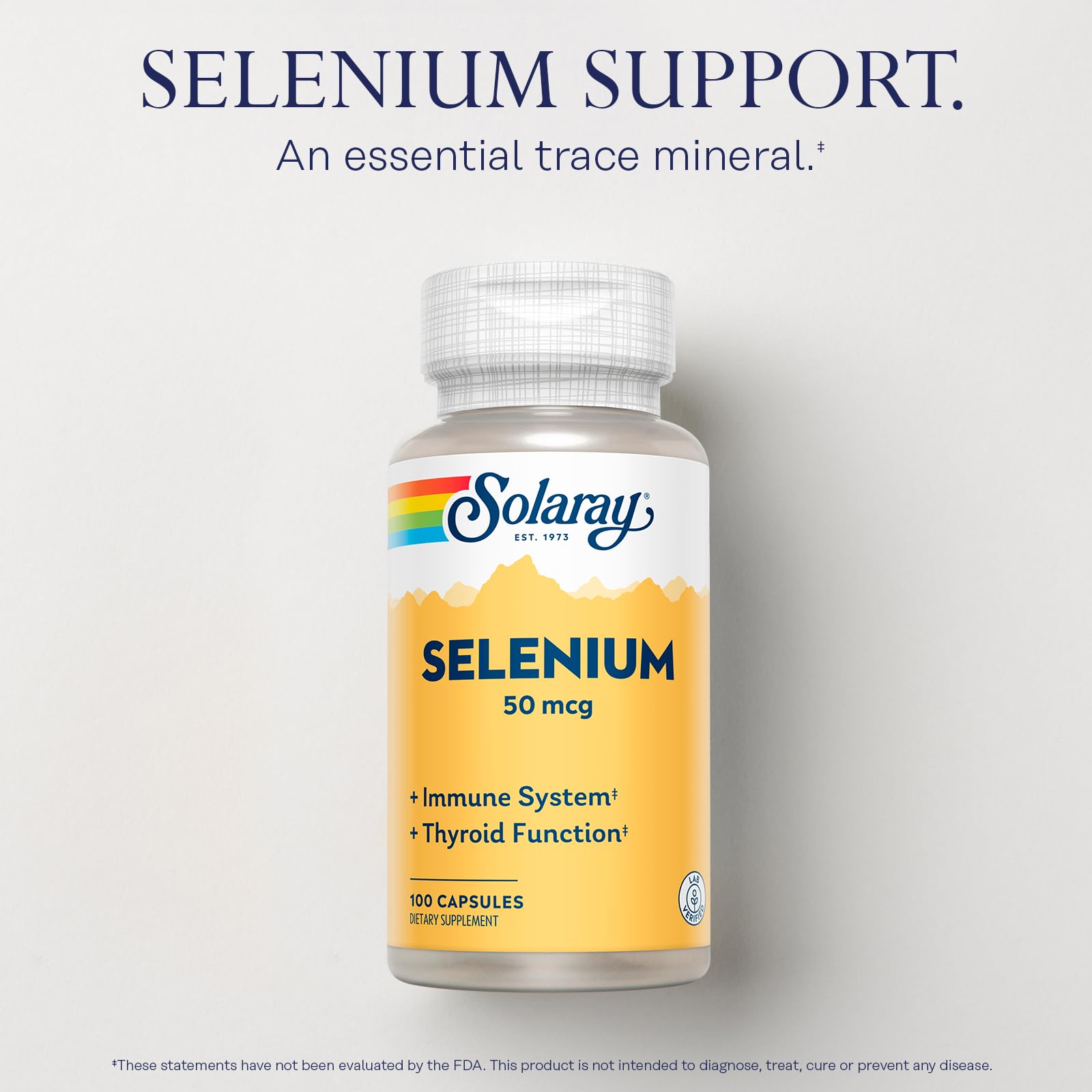 Solaray Selenium 50 mcg label